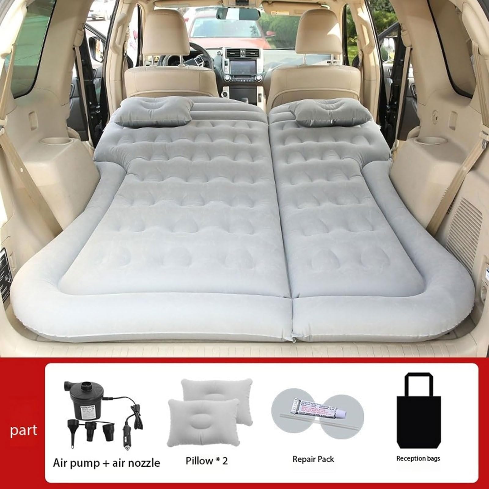 Materassi Ad Aria per Volvo V60 Cross Country 2018 2019 2020 2021 2022 2023 2024 2025, Letto Gonfiabile Portatile con Pompa Ad Aria, per Campeggio/Viaggio/attività All'aperto,D