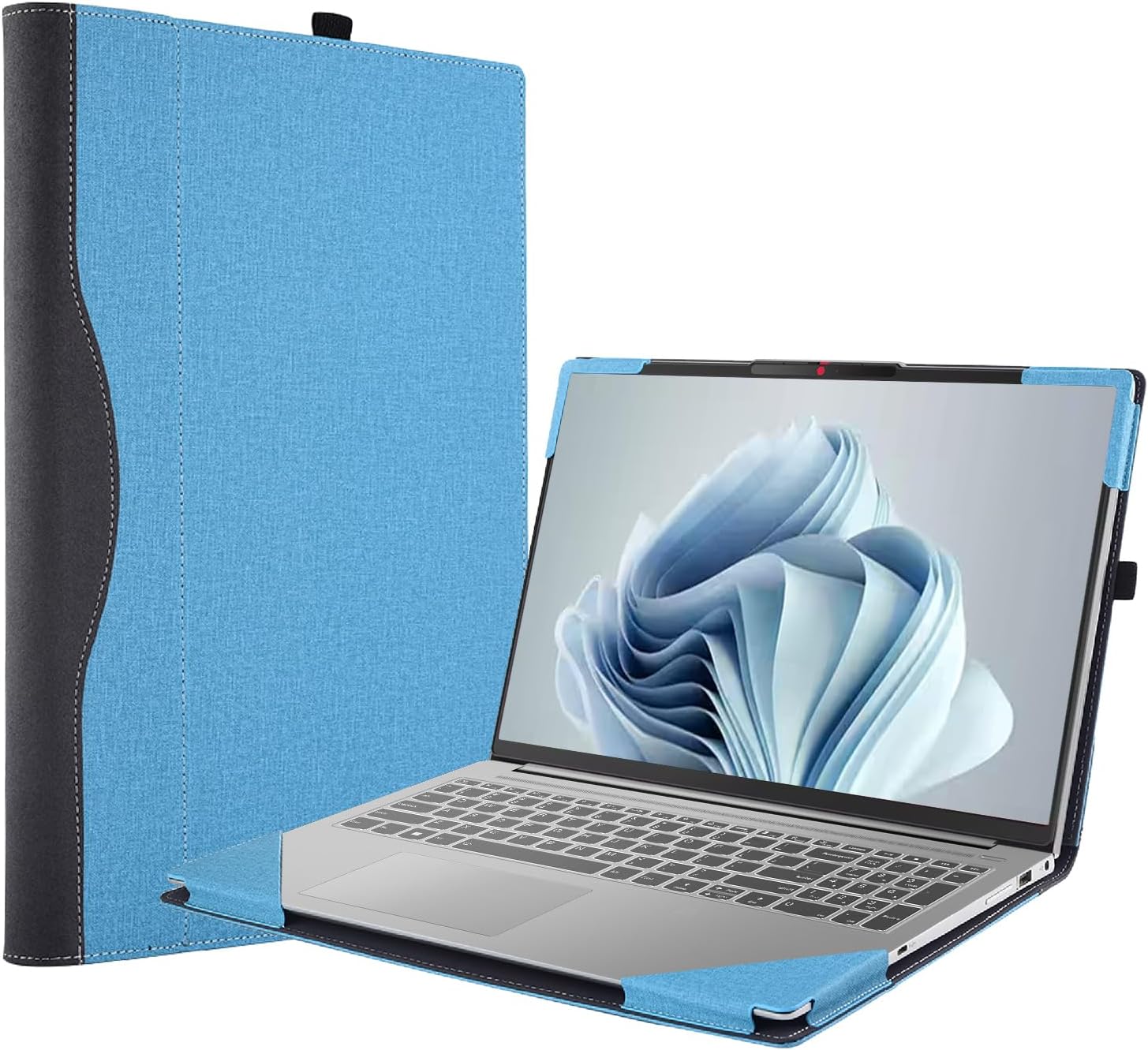 Laptop Case Cover for Lenovo IdeaPad Slim 5i 16" Gen 10/9/8 for Slim 5 16ARP10 16IRH10 [Do Check Model] Notebook Sleeve Computer Bag PU Accessories with Heat Dissipation Hole (Light Blue)