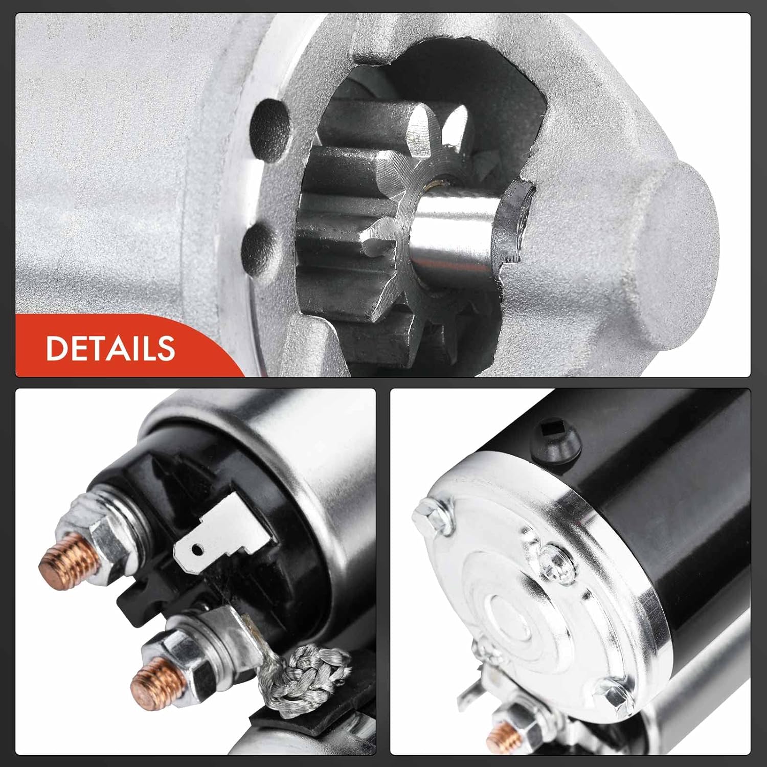 A-Premium Starter Motor Compatible with Jeep Liberty 2006-2007 V6 3.7L, Commander 2006-2009 V8 4.7L, Grand Cherokee 2005-2009 V8 4.7L, 12V 1.2KW 10-Tooth Clockwise, Replace# 56044735AB, M000T31572
