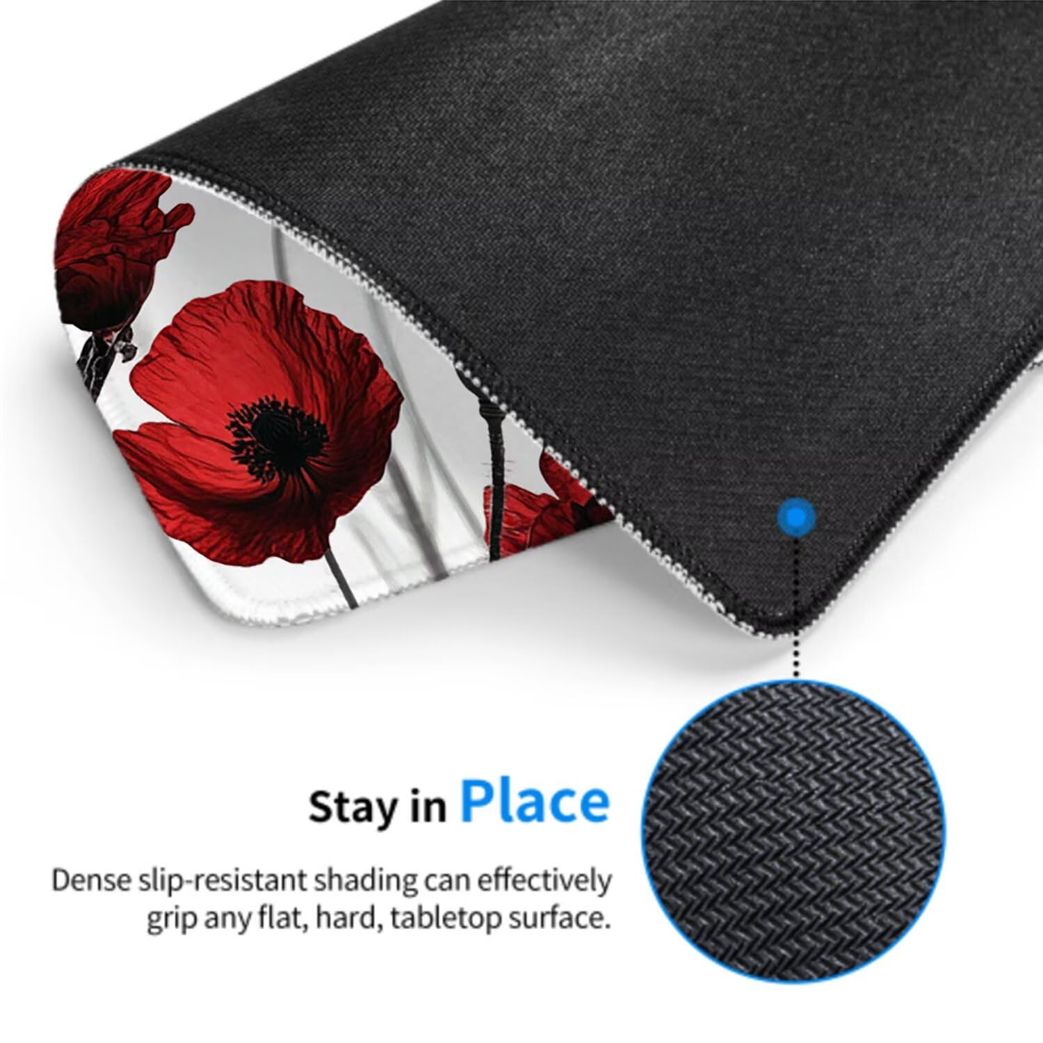 Biała podkładka pod mysz pod mysz pod mysz do gier XXL 1400 x 600 x 3 mm podkładka pod mysz gumowa kwiat duża podkładka pod rękę dla graczy akcesoria wodoodporne PC, do klawiatury laptopa w-10764