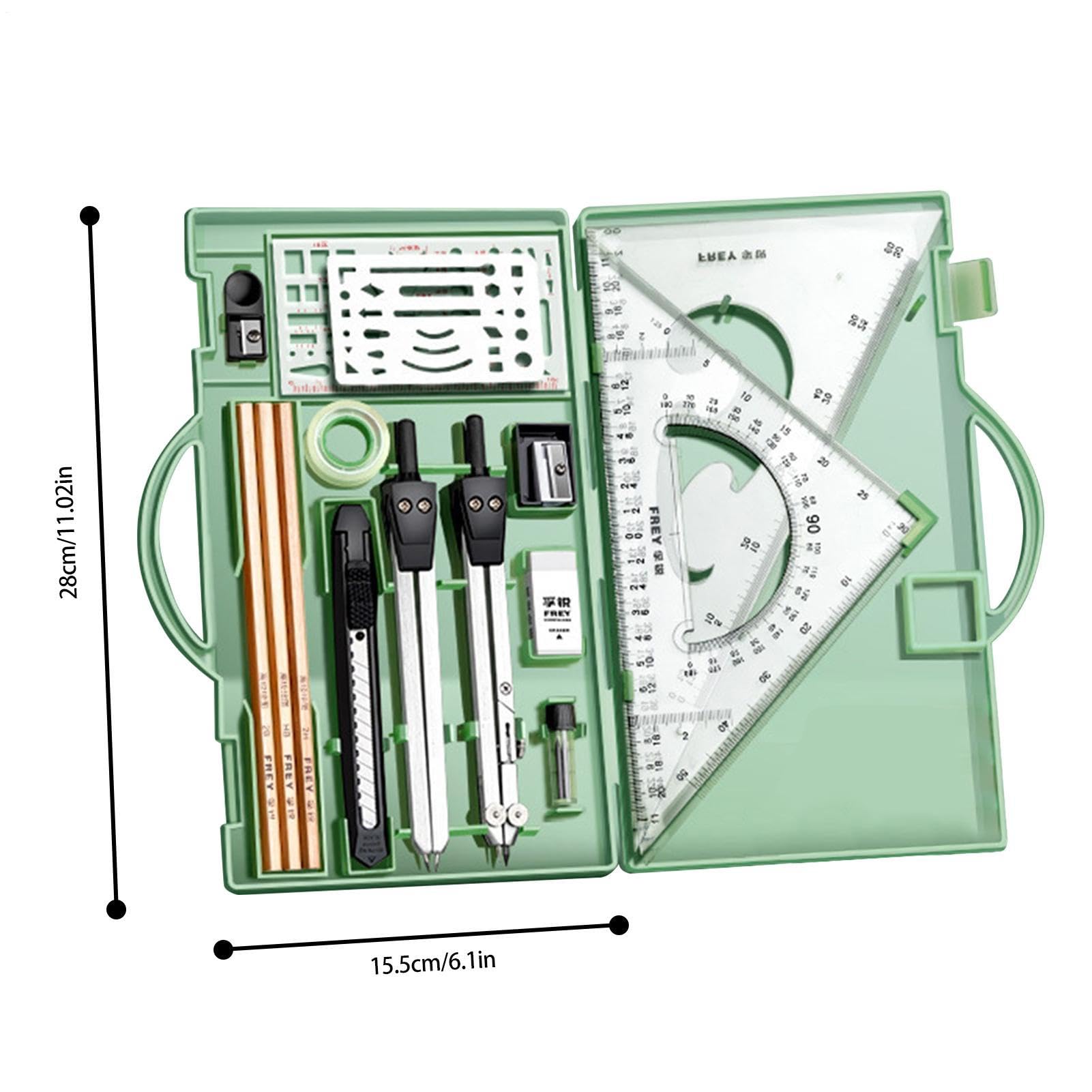 Set Compassi Geometrici Compasso Goniometro Righello Strumenti da Disegno