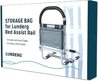 Lunderg Storage Bag for Bed Assist Rail - Replacement or Extra Bag, Lightweight & Perfect to Store Your Glasses, Remote, or Magazines