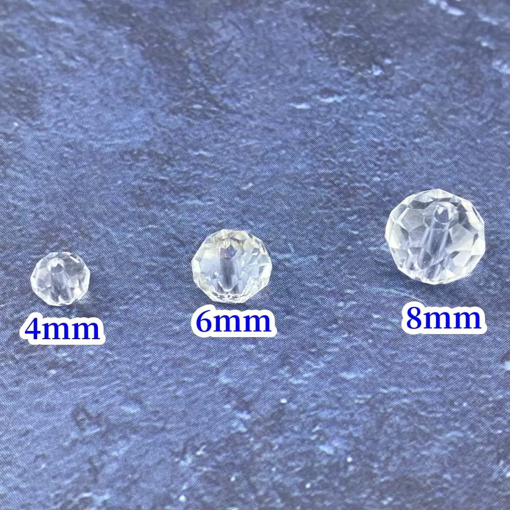 500pcs Crystal Glass Beads 4mm Faceted Rondelle Glass Spacer Beads with Hole for Bracelets Necklace Earring DIY Jewelry Making Craft(Blue Series) - Image 3