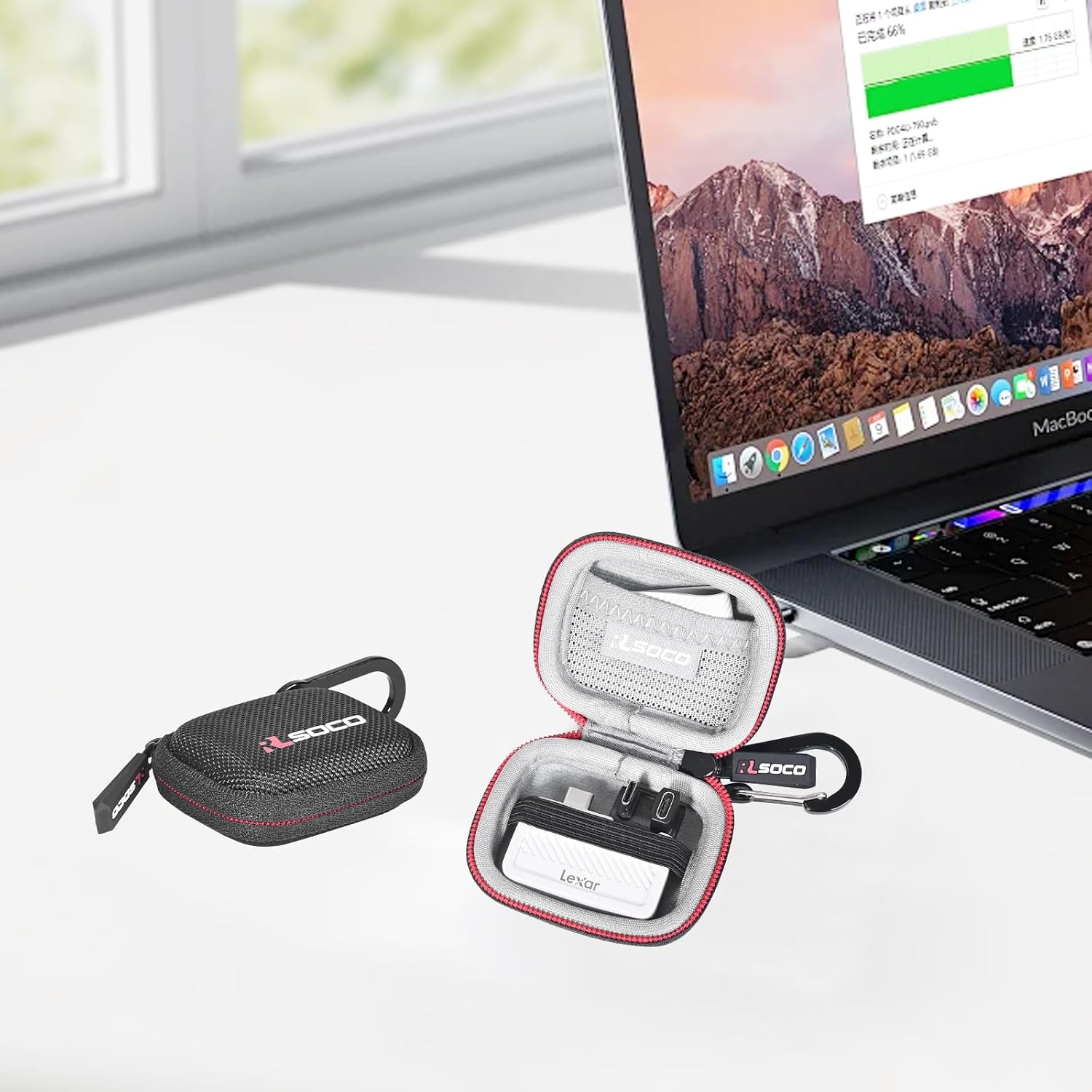 RLSOCO Carrying Case for Lexar 1TB/2TB Professional Go Portable SSD (Case Only)
