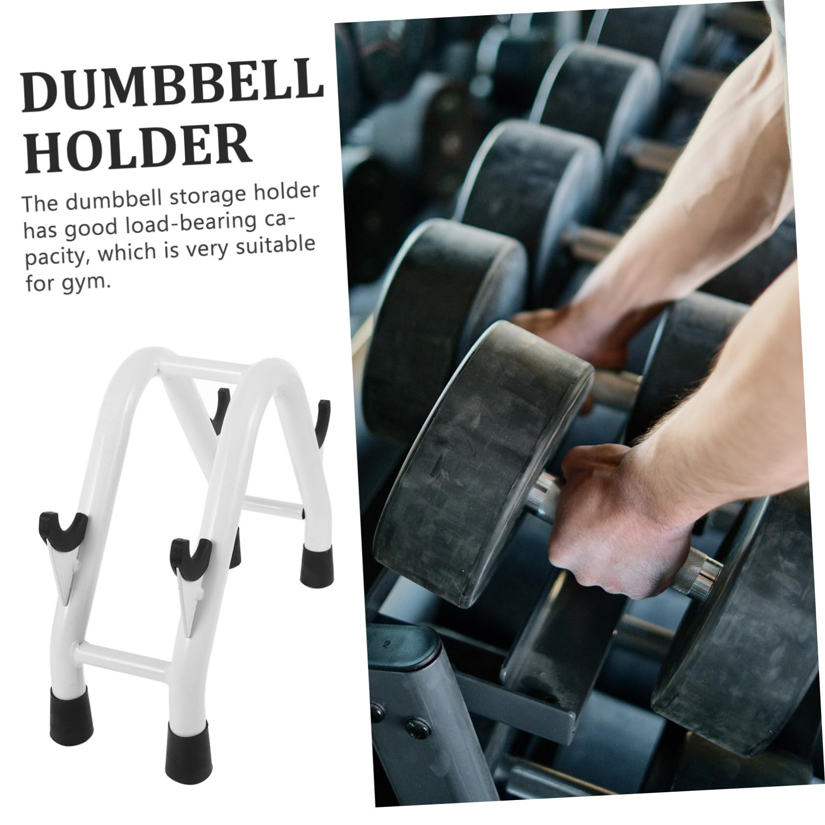 Toddmomy Hantel-Aufbewahrungsständer – Kompakte Ablage Aus ABS, 32 X 29,5 X 8 Cm, Schwarz, Für Kurzhanteln, Schützt Boden, Für Heimstudio & Fitness