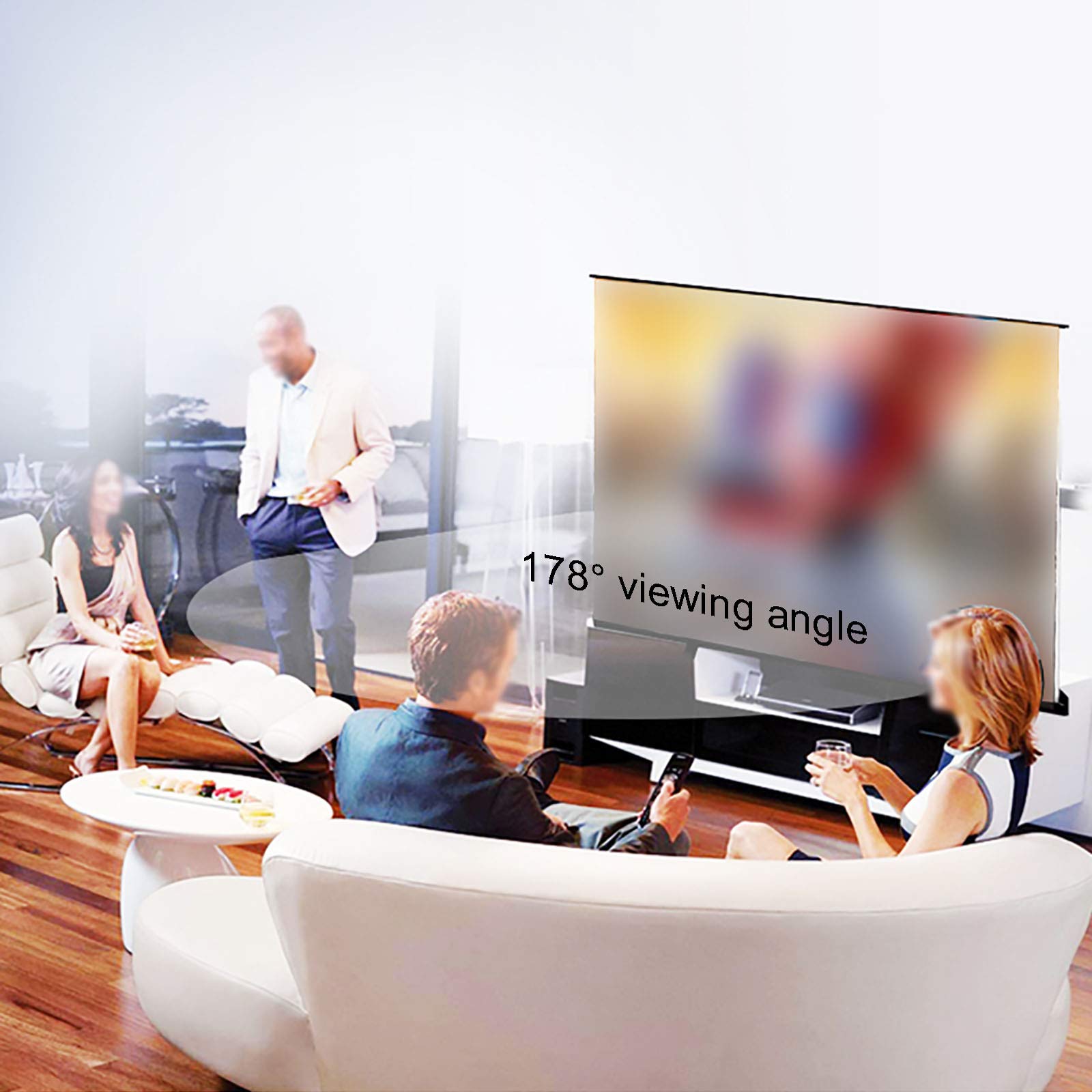 Ekran projekcyjny, ręczne podciąganie podłogi z nożyczkami, ekran projekcyjny, 4:3/16:9, przenośne kino domowe, ekran projekcyjny w klasie, łatwy do przenoszenia i przechowywania(60-inch 4:3