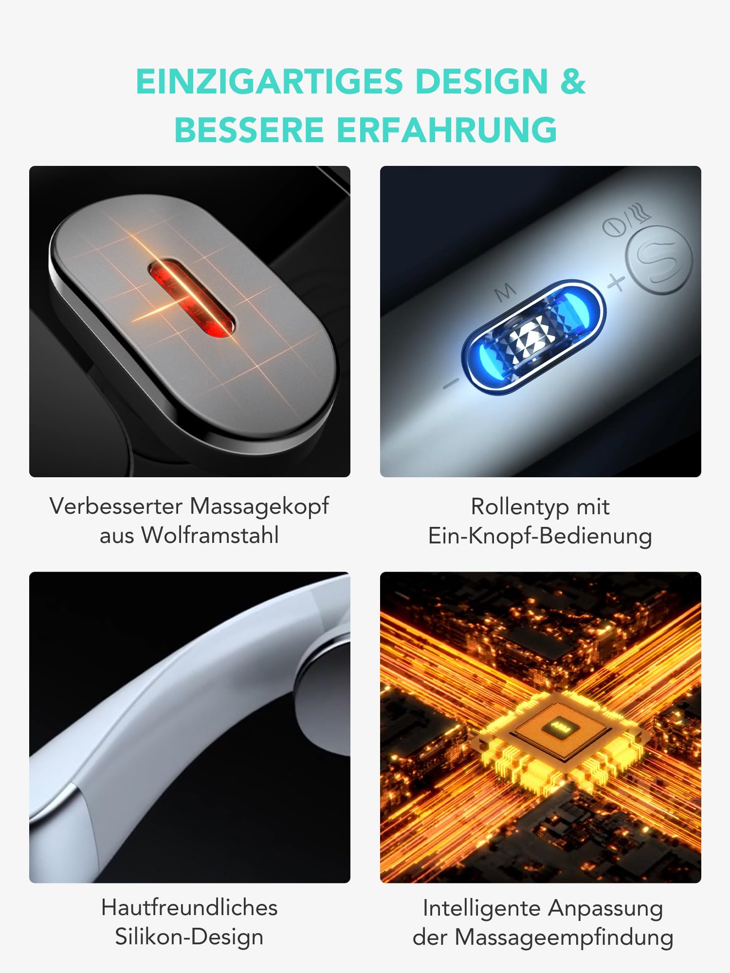 SKG Nackenmassagegerät mit Wärme, elektrisches Rotlicht-Puls-Vibrations-Traktions-Nackenmassagegerät zur Schmerzlinderung im tiefen Gewebe, tragbares 4D-Massagegerät, Nackenentspanner,K5-3 PRO