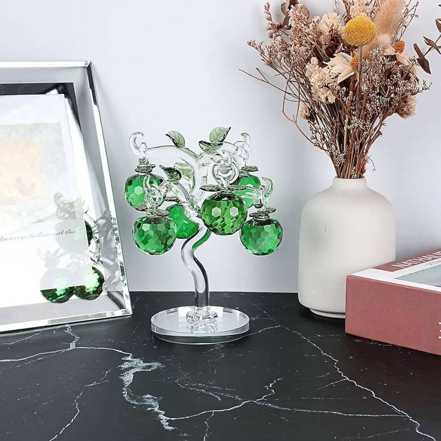 Amazon.co.jp: クリスタルガラスのリンゴの木 - 人工グリーンアップル Amazon.co.jp: クリスタルガラスのリンゴの木 - 人工グリーンアップル