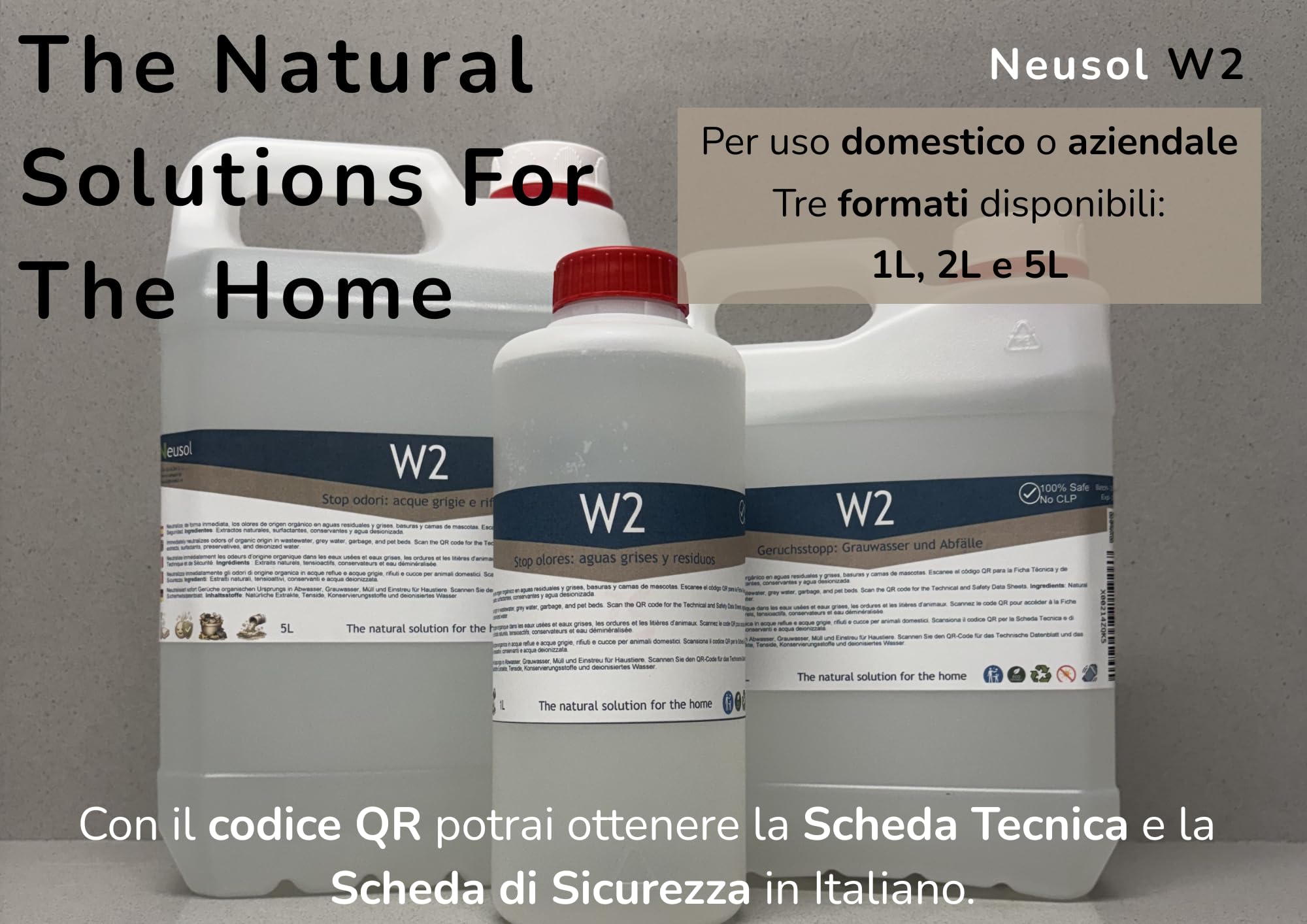 W2 5L Elimina odori Tubi pluviali Tubi di scarico Tubi di scarico Fossa settica Impianto di trattamento Camper Acque nere e grigie Anti-odore Rimuove odori e fastidi