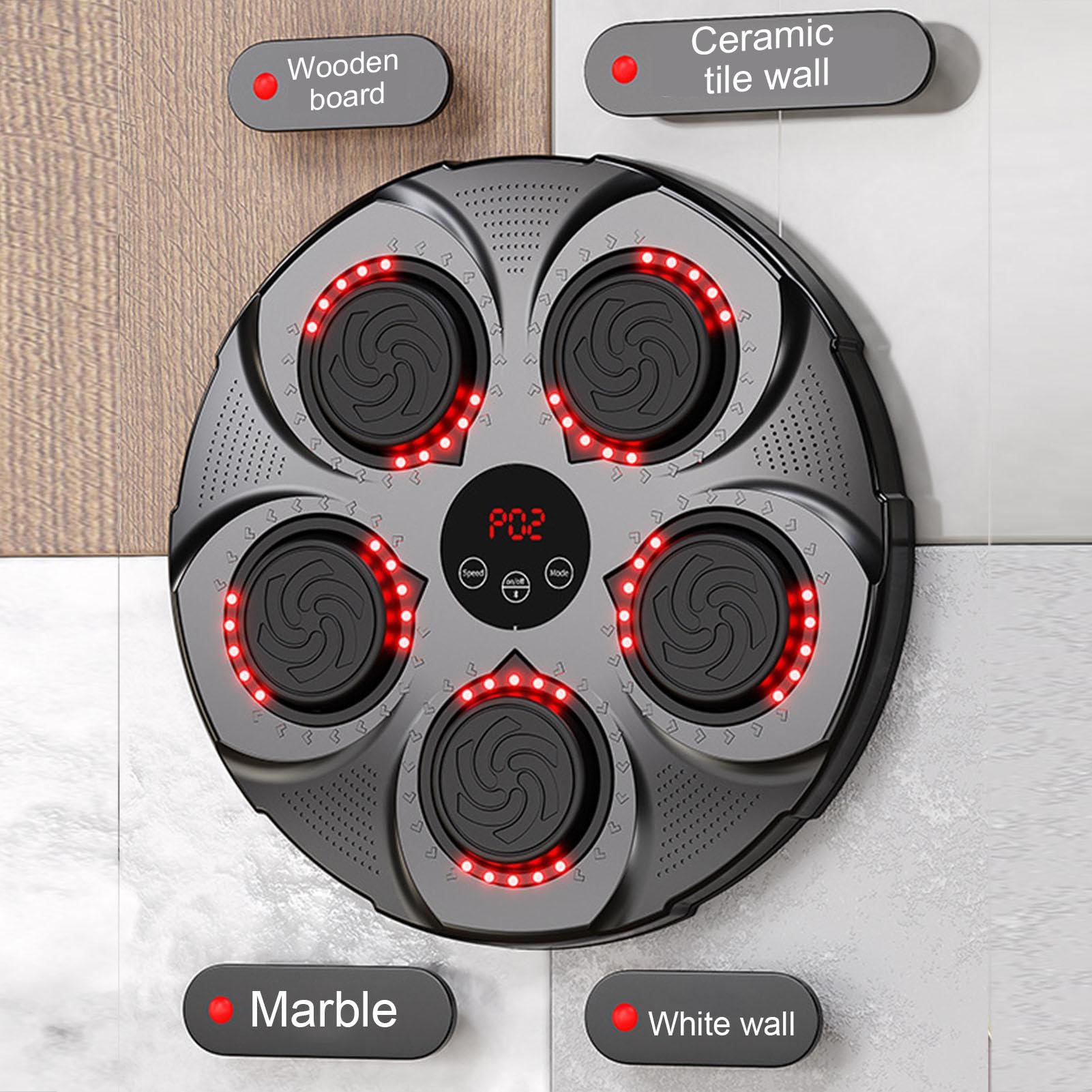 Máquina de boxeo musical | Boxeador de música inalámbrico electrónico, objetivo de boxeo, equipo de perforación con modos de luz, máquina de entrenamiento con velocidad ajustable para principiantes | Máquina de entrenamiento Equipo de perforación de veloc
