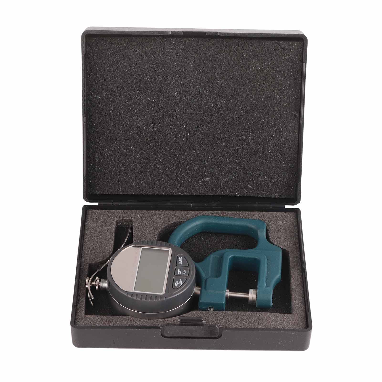 LCD Digital Display Paper Leather Cloth Thickness Gauge 012.7mm 0.01mm Test Tool for Leather, Paper, Cloth, Film, Sponge, Wire Measurement