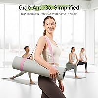 Vista 2 de Slim Panda Correas de esterilla de yoga para llevar, correa ajustable para alfombrilla de yoga que se adapta a todas las alfombrillas