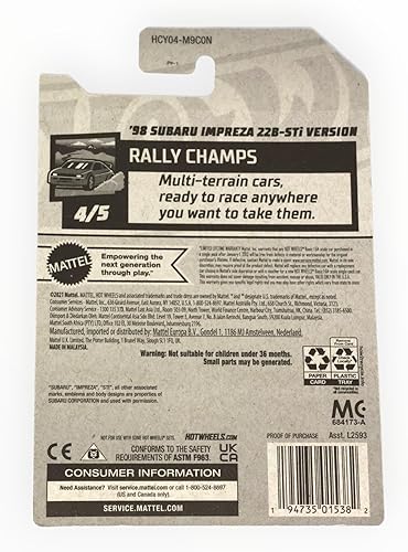 Miniatura 2 de Hot Wheels Subaru Impreza 22B-STi versión '98