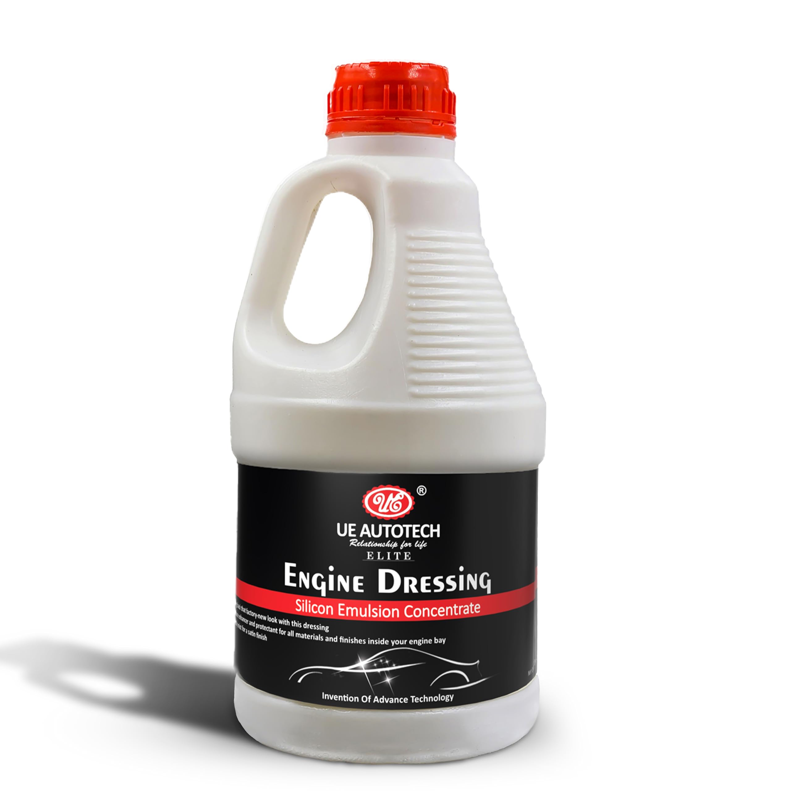 UE Autotech Premium Elite Engine Dressing Silicone Emulsion Concentrate for Car Engine and Wheel Cleaner - Protective, Non-Greasy and Solvent-Free Liquid, 1 Liter