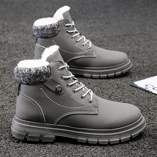 ENEN Botas De Nieve Hombre Invierno Cálido Deporte Trekking Zapatos Impermeables Calientes Casual Antideslizantes Calentar Forrado Botines Trekking Botas De Senderismo