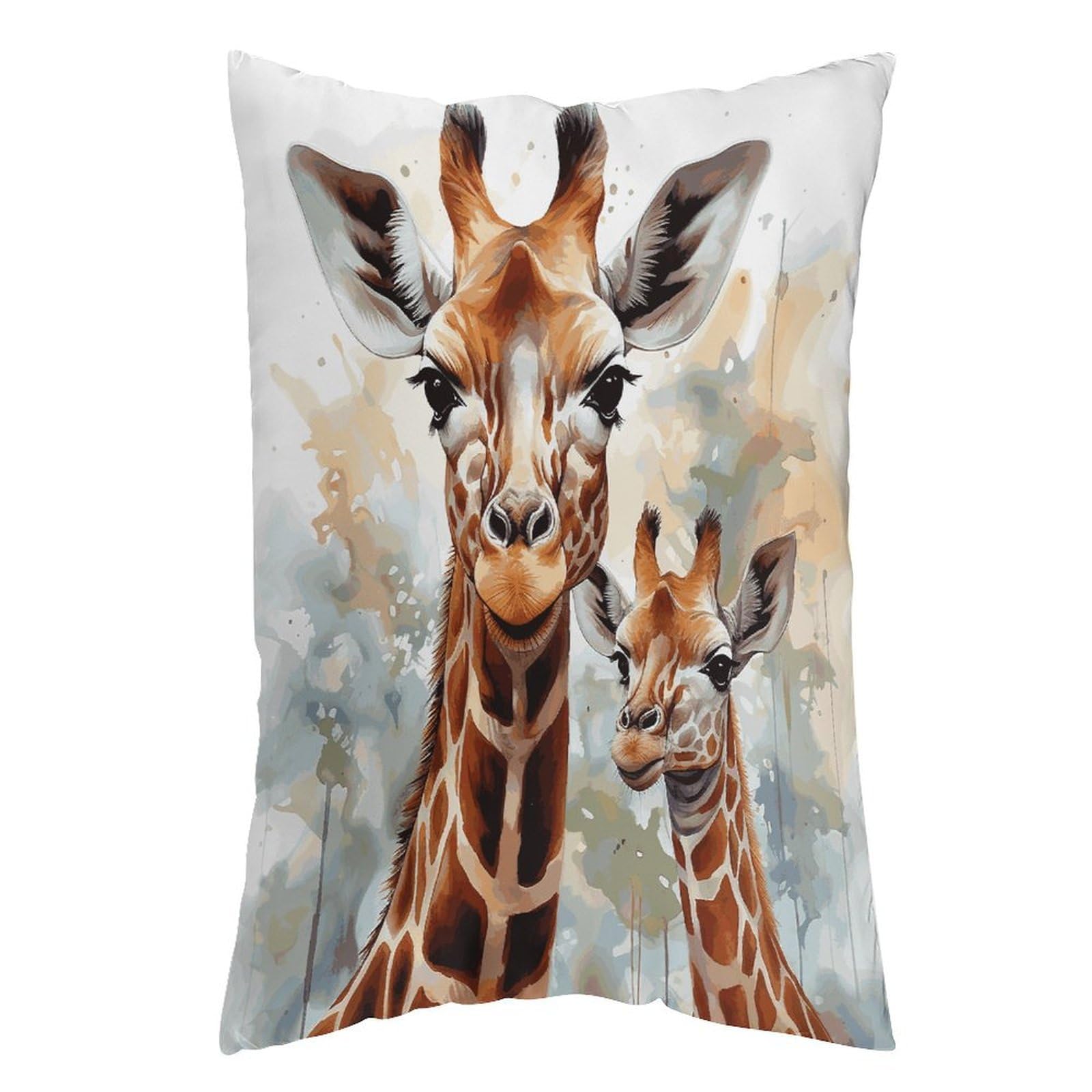 FekiLoot Watercolor Deer Giraffe Throw Pillow Cover Soft Pillowcase with Hidden Zipper Lumbar Decorative Throw Pillow Covers Luxury Cozy Pillows Shams Rectangle Cushion Cases