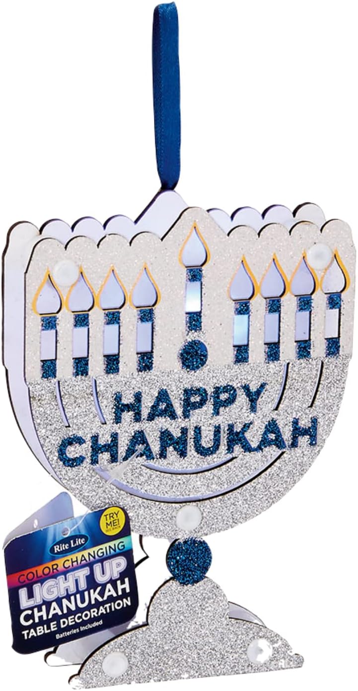 Rite Lite Chanukah LED Table Decoration, 5.75x2.00x4.00, Multi