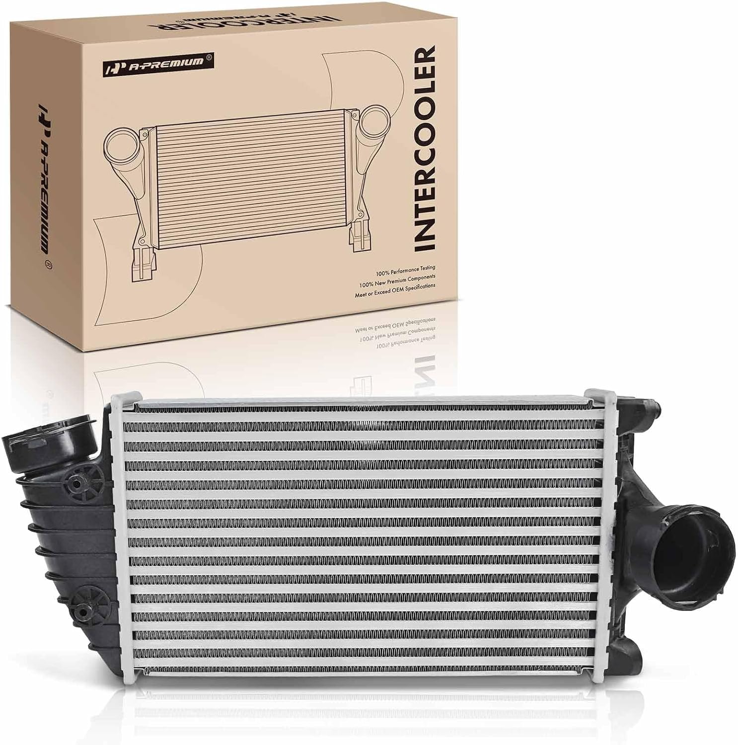A-Premium Turbo Intercooler Compatible with 2001-2005 Porsche 911 H6 3.6L Turbocharged, Left Driver Side
