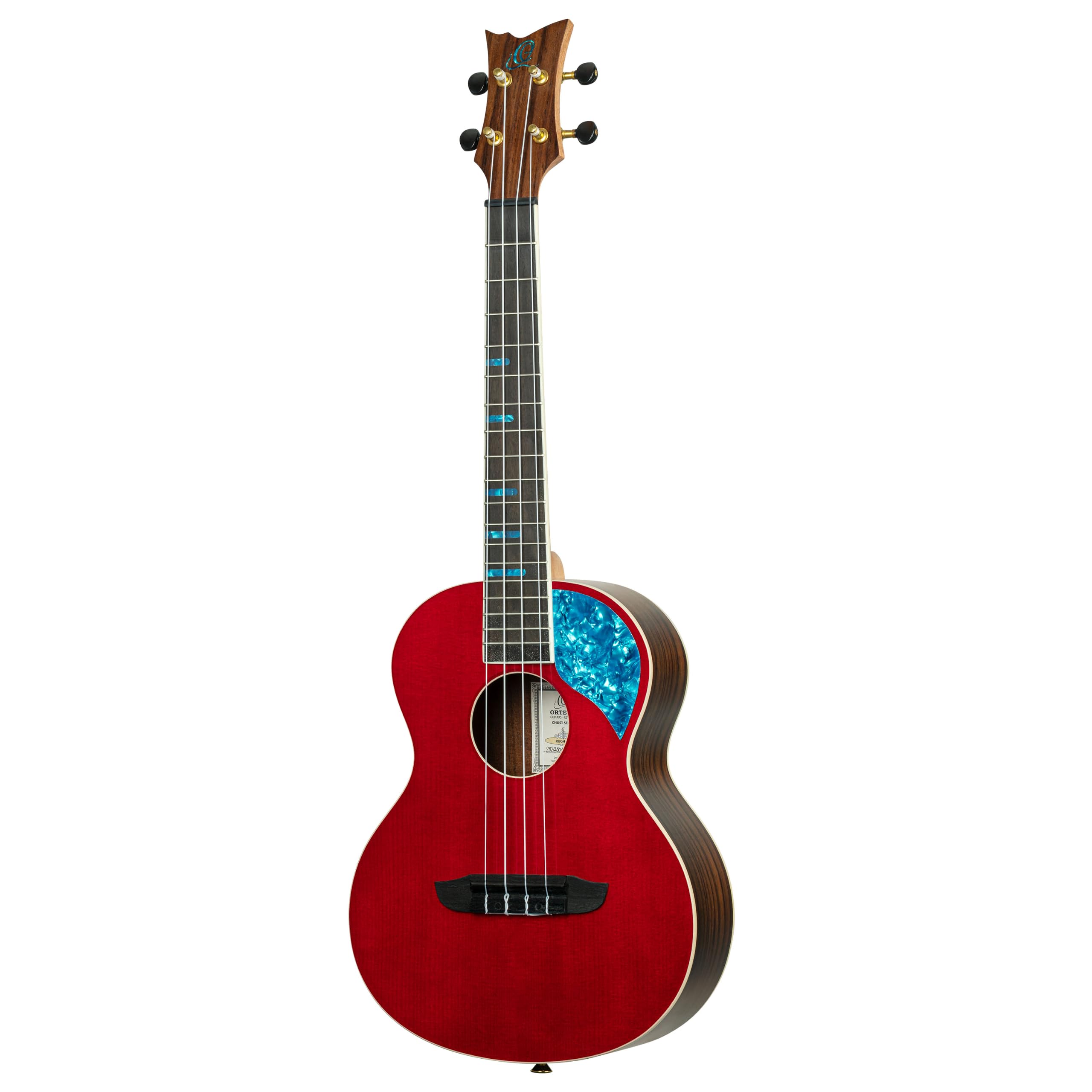 Ortega Guitars Ukulele Tenore Acustico – Ghost Series – Gig Bag Inclusa – Abete Rosso, Red (RUGH-SRT)