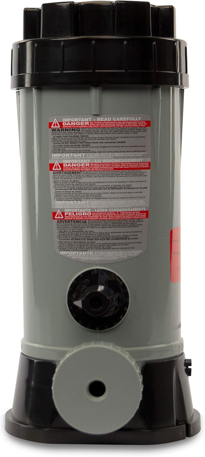 Rx Clear Automatic Chlorinator | for In-ground Swimming Pools | Off-line Chemical Chlorine Feeder | Holds Up to 9 Pounds of Slow Dissolving Chlorine Tablets