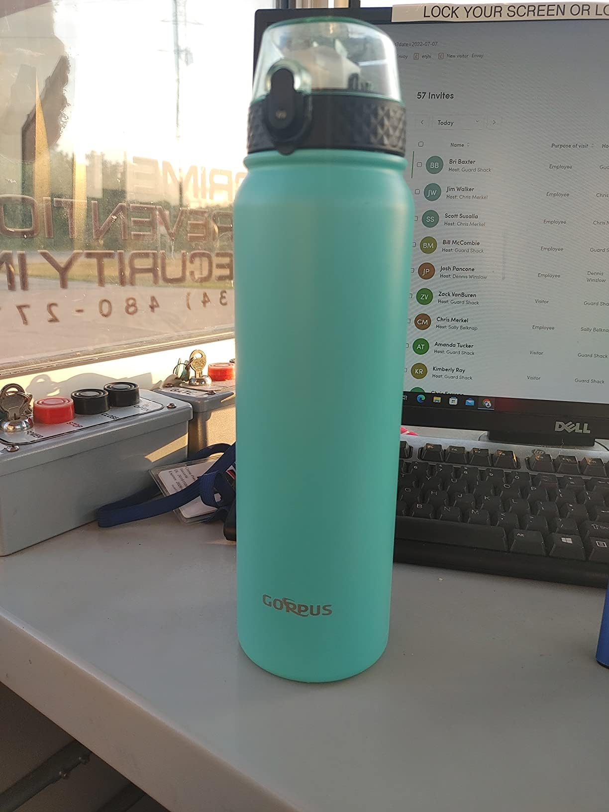 GOPPUS Thermos 1L/32oz con cannuccia, doppio strato in acciaio inox, a prova di perdite, per acqua e anidride carbonica, senza BPA