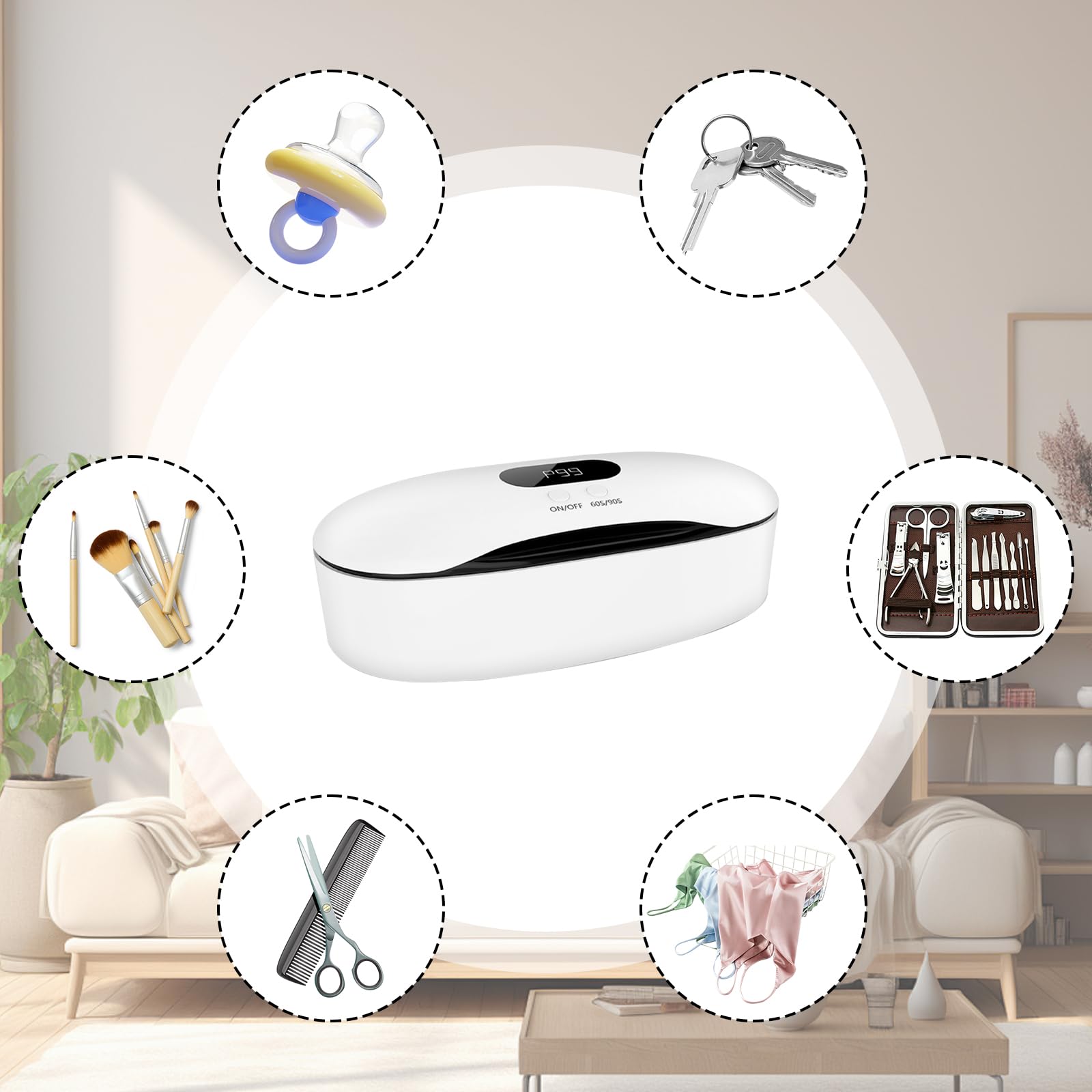 Esterilizador De Uñas Profesional, Esterilizador Uñas Alta Temperatura Uv Ozono Gabinete Desinfección Gabinete De Desinfección UV LED Herramienta Manicura Máquina Desinfección Para Salón De Belleza