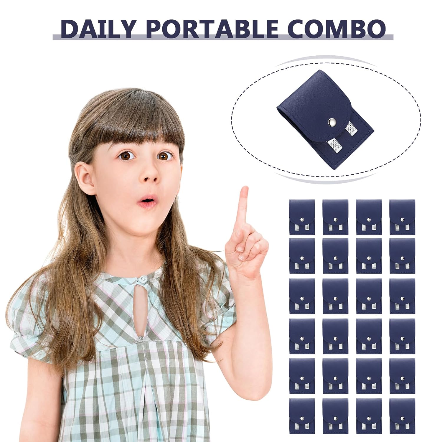 Lasnten 24 Set Valentine Manicure Set Bulk Nail Clippers Grooming Nail Kit Stainless Steel Professional Pedicure Tools Kit with Travel Case for Men Women Valentine's Day Gift(4 in 1,Dark Blue)