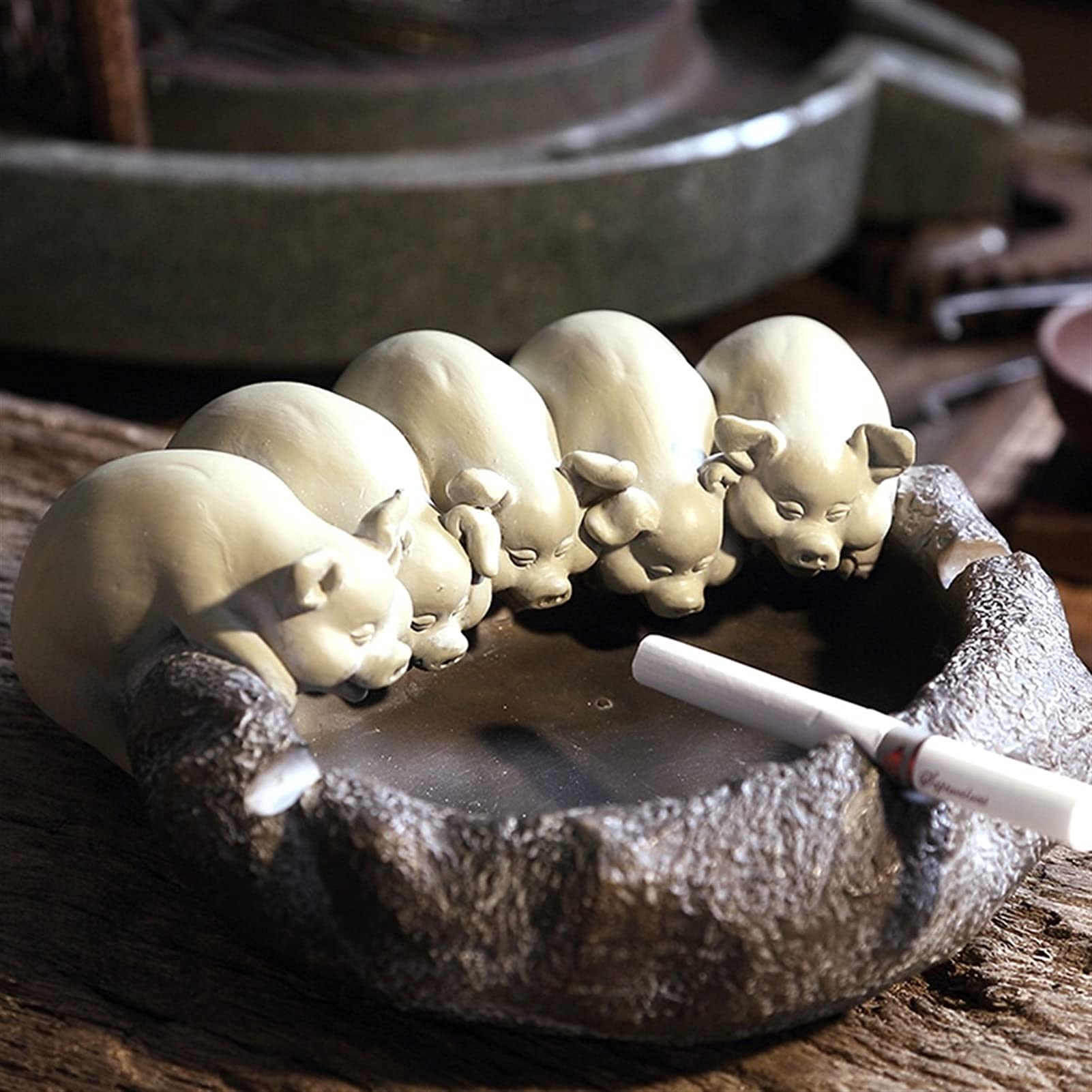 Posacenere, Ceramica Posacenere Senza Coperchio, Posacenere per Esterni, Portacenere per Fumo, Vento Cool Posacenere, Posacenere da Sigaretta per Uso Esterno