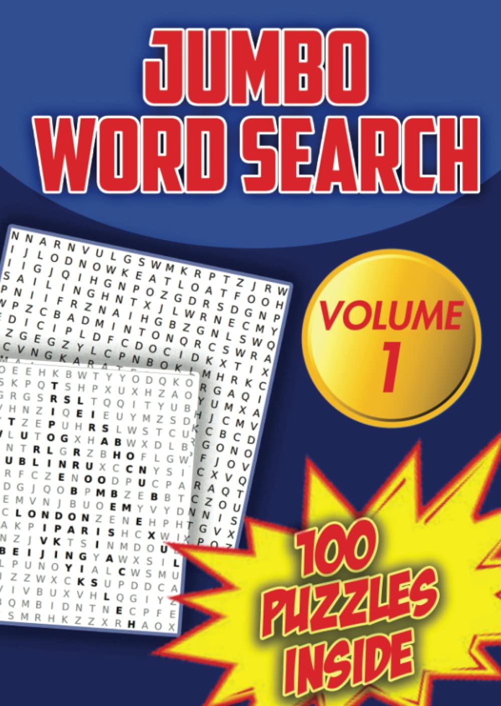 Jumbo Word Search Book 100 Puzzles A4 Size