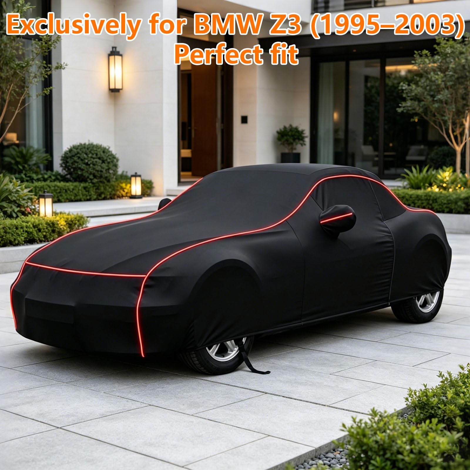 Funda de coche para BMW Z3, impermeable, transpirable, cobertura completa, con tiras reflectantes, para uso en exteriores, impermeable, a prueba de nieve, polvo y resistente a los rayos UV, protección