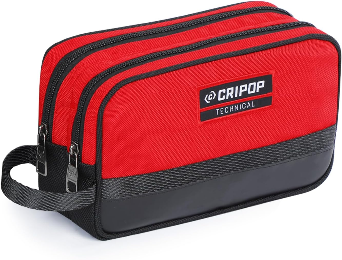 Zipper Tool Pouch Bag, 10 x 6-Inch Dual Compartments Heavy-Duty Small Tool Bag, Multipurpose Tools Storage Organizer for Tools and Crafts