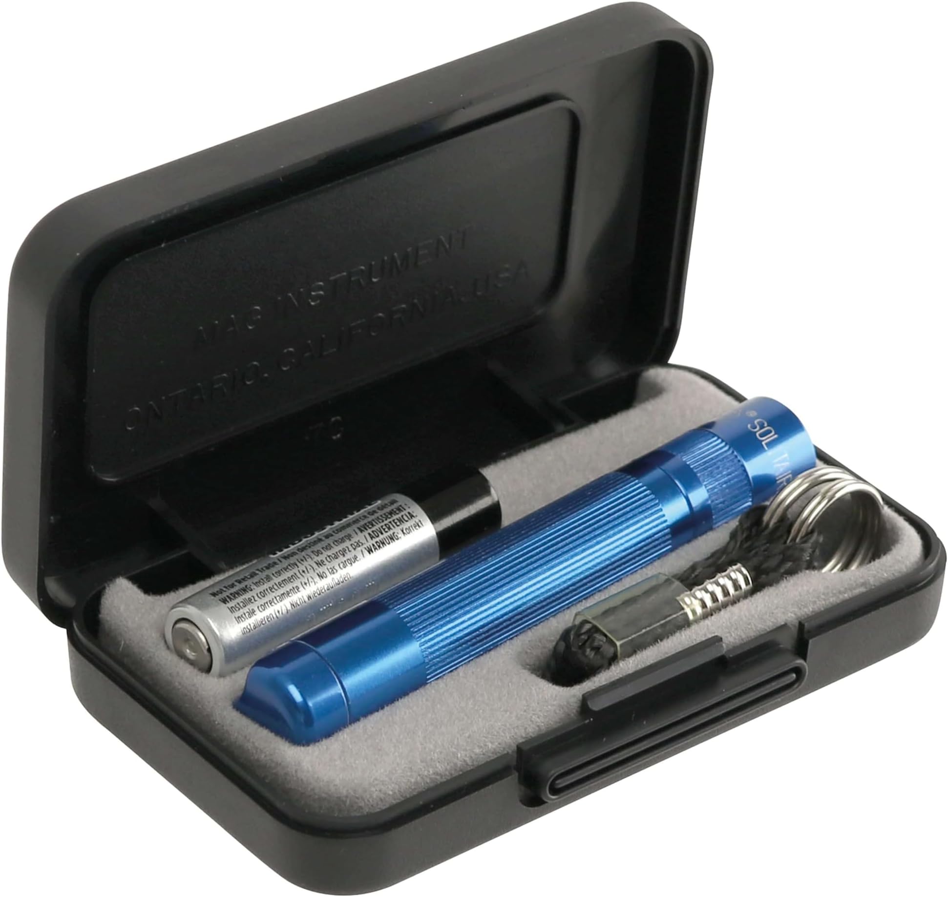 Men's Solitaire LED Presentation Box Flashlight-Blue