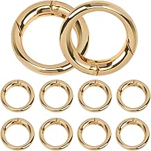 10 Pcs Key Ring Carabiner, Spring O Ring Small Round Clip Metal Carabiner, Purse Holder Clip Wallet Ring Heavy Duty Carabiner Clips for Bag Craft