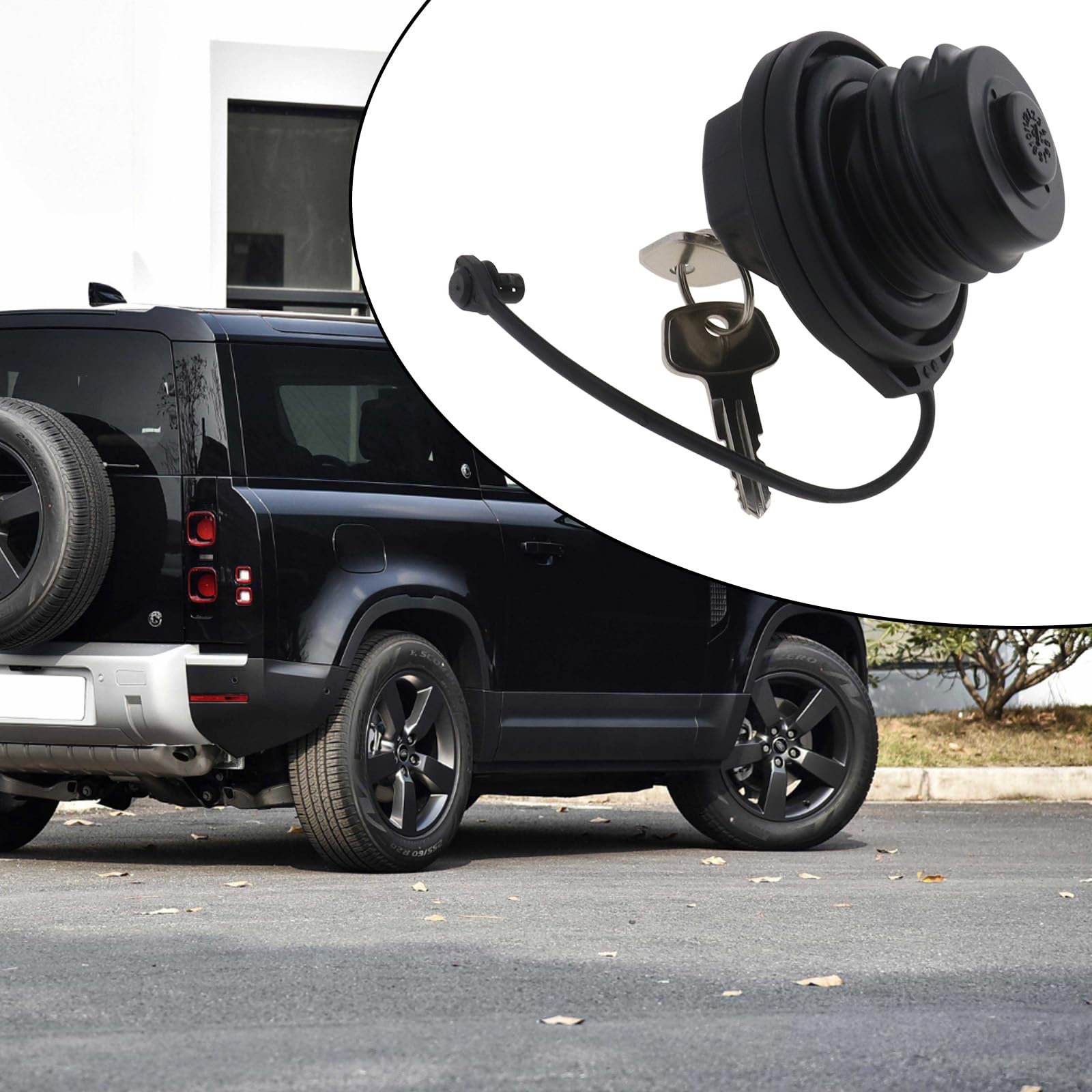 Ricambio Tappo Carburante con Serratura e 2Chiavi Interno Serbatoio Compatibile con Land Rover Defender 90 110 130 LR075664