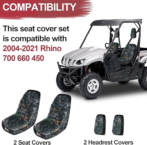 Miniatura 2 de StarknightMT UTV Rhino - Fundas de asiento impermeables 1680D, compatibles con Rhino 700 660 450 2004-2021, accesorios Rhino