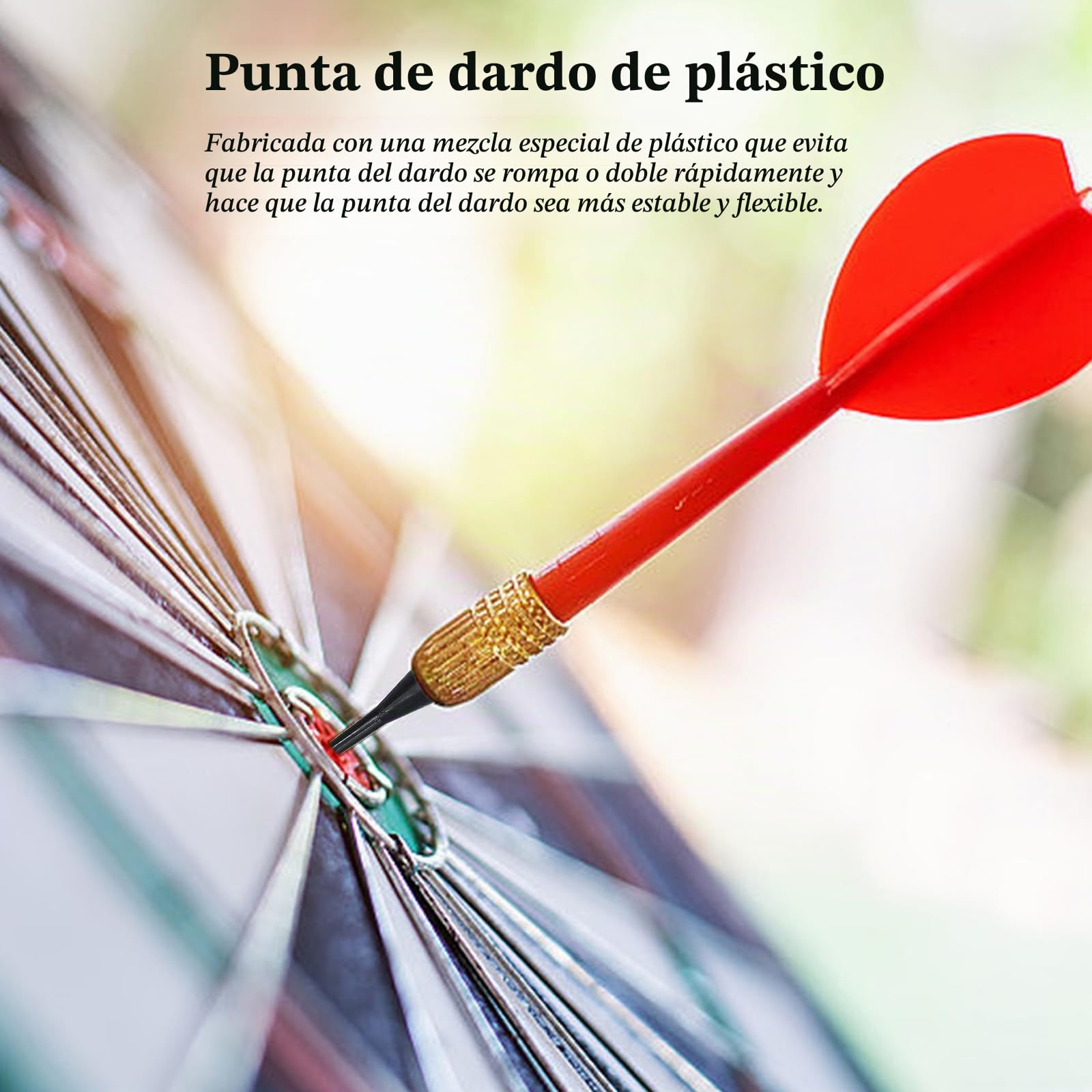 Puntas Dardos Plastico Profesionales 200 Piezas Punta de Repuesto para Diana Electrónica Negro