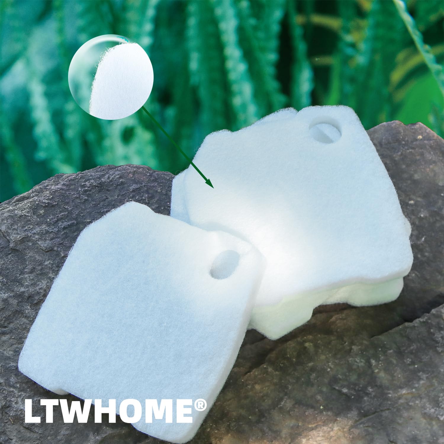 Kit De Mousses Filtrantes LTWHOME Pour Eheim Pro 4/4e - 250, 350, 600 - 1 Grosse + 4 Fines