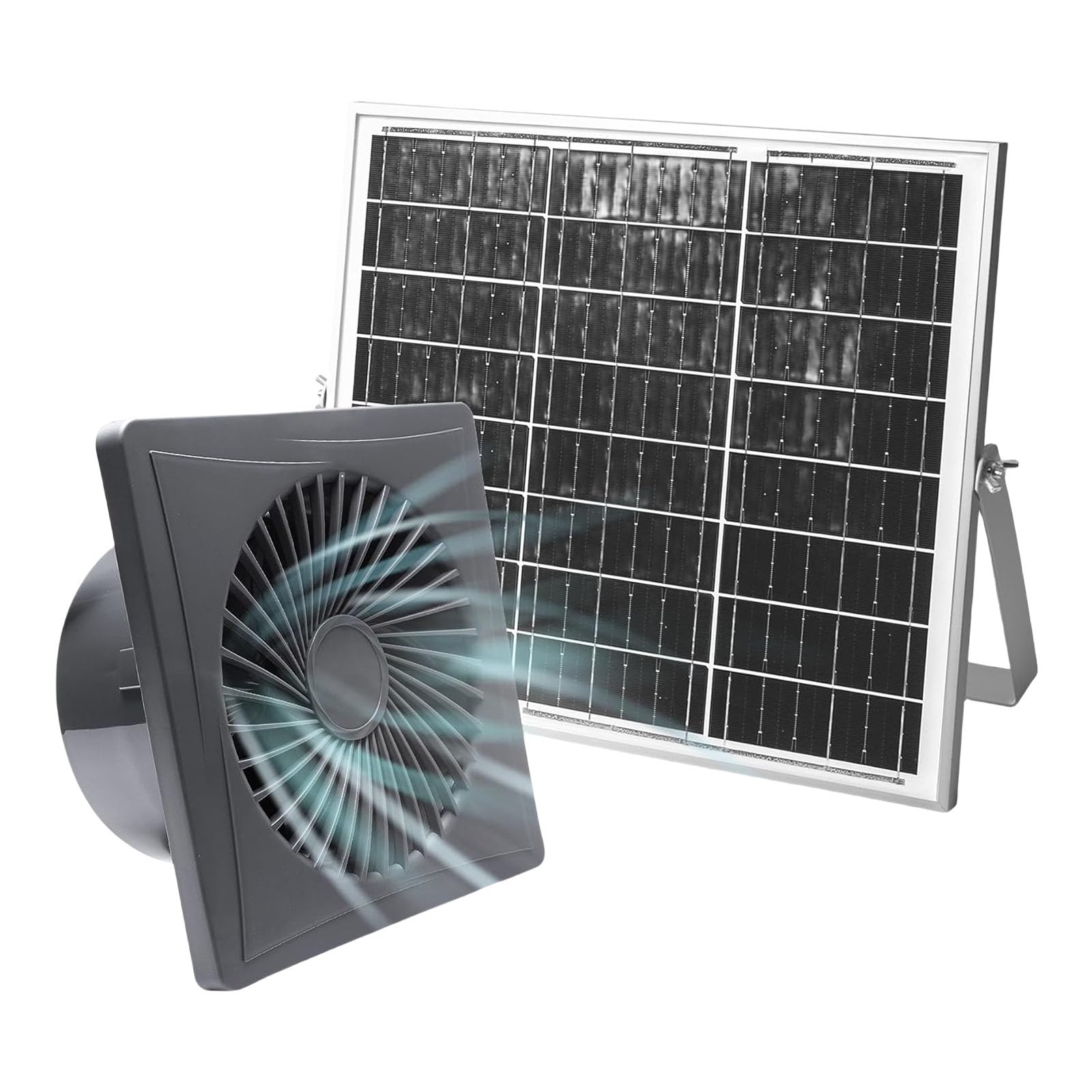 Tsophreniq Practical Solar Exhaust Fan with Long Cable Solar Ventilation Systems for Efficient Cooling in Pet Houses and Greenhouses Chicken Coops Exhaust