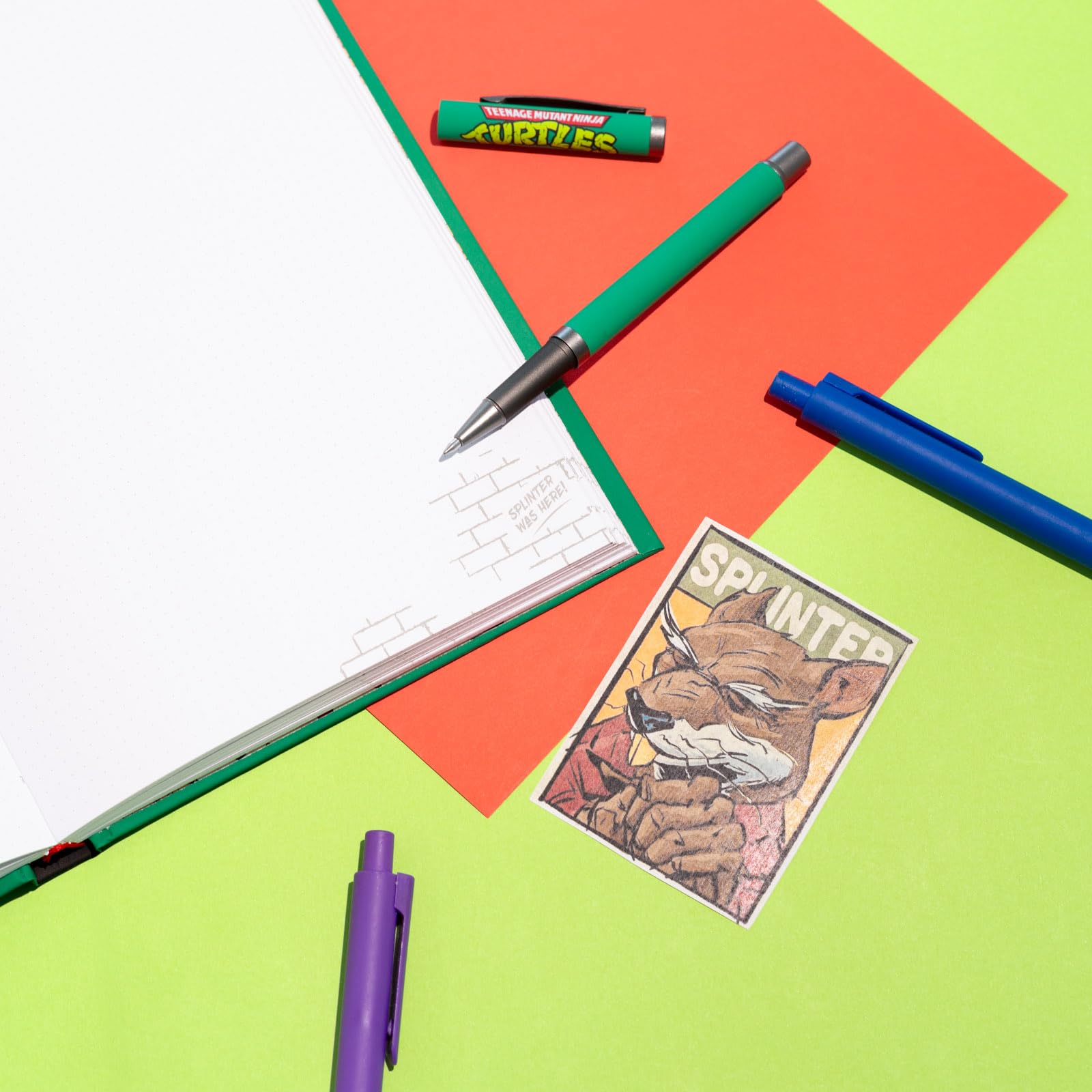 Grupo Erik A5 Notebook With Pen & Gift Box - Teenage Mutant Ninja Turtles Gifts | Bullet Journal Dotted Note Book, Dotted Notebook A5 Sketchbook | Pizza Gifts Under 20 Pounds - Image 4