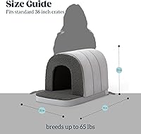 Vista 3 de Cama ortopédica para perros – Casa para perros interior con espuma para huevos – Cama de tienda con forro impermeable y parte inferior