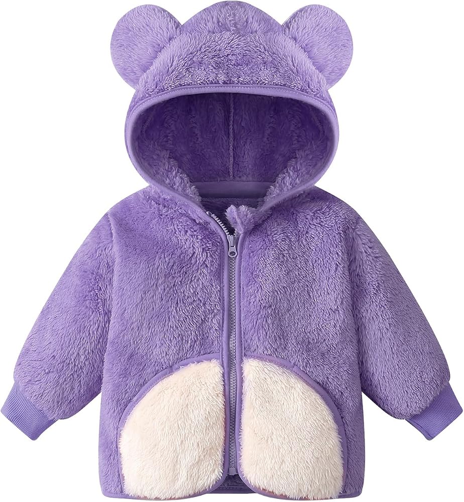 Bebé Niña Invierno Cálido Polar Chaqueta Niño Niño Sherpa Bebé Suéter Abrigo