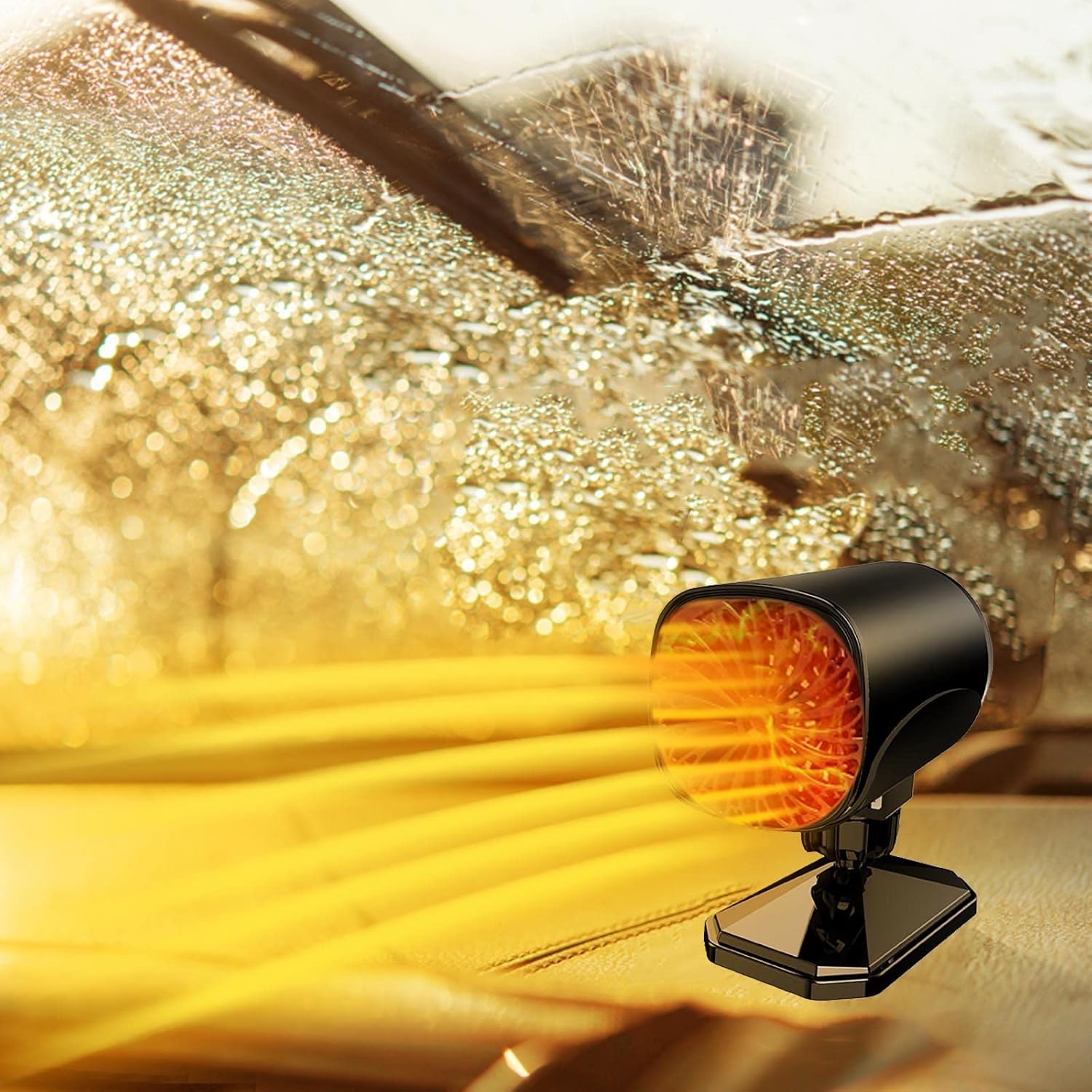 BVnarty New Car Heater, Portable Heater 12V Heating Fan