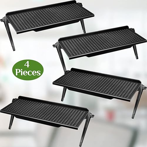 Miniatura 4 de Hoteam 4 piezas de estante superior de TV para caja de cable, estante superior de TV ajustable para pantalla de monitor, cajas multimedia, soporte