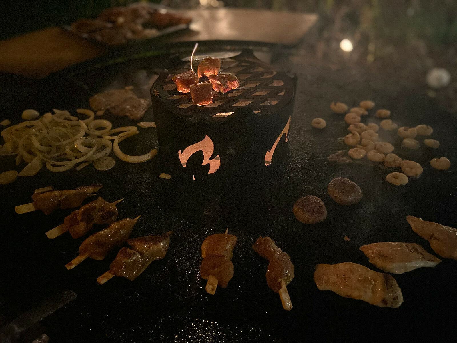 A. Weyck Tools Wok Aufsatz für Feuerplatte Wok Krone Dutch Oven Grilleinsatz Grill #05