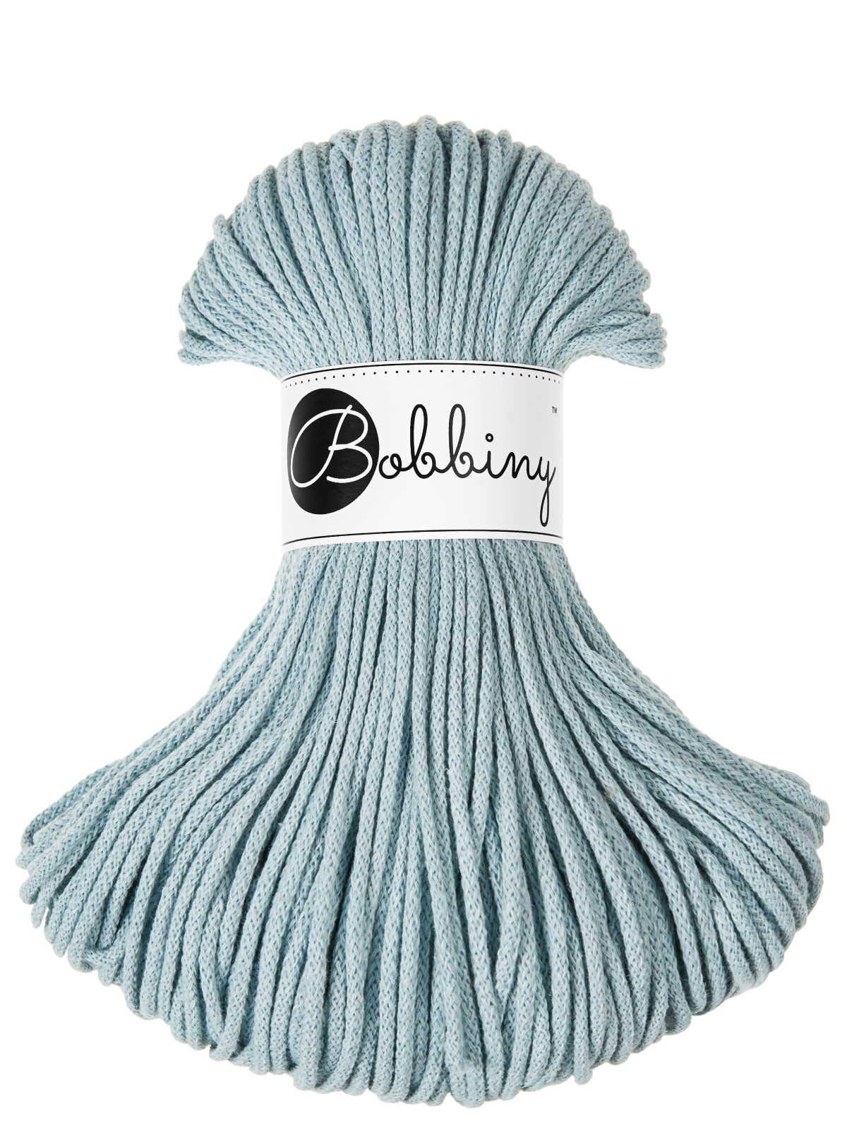 Bobbiny Junior 3mm Braided Macrame Cord (Misty) 100m — image 1