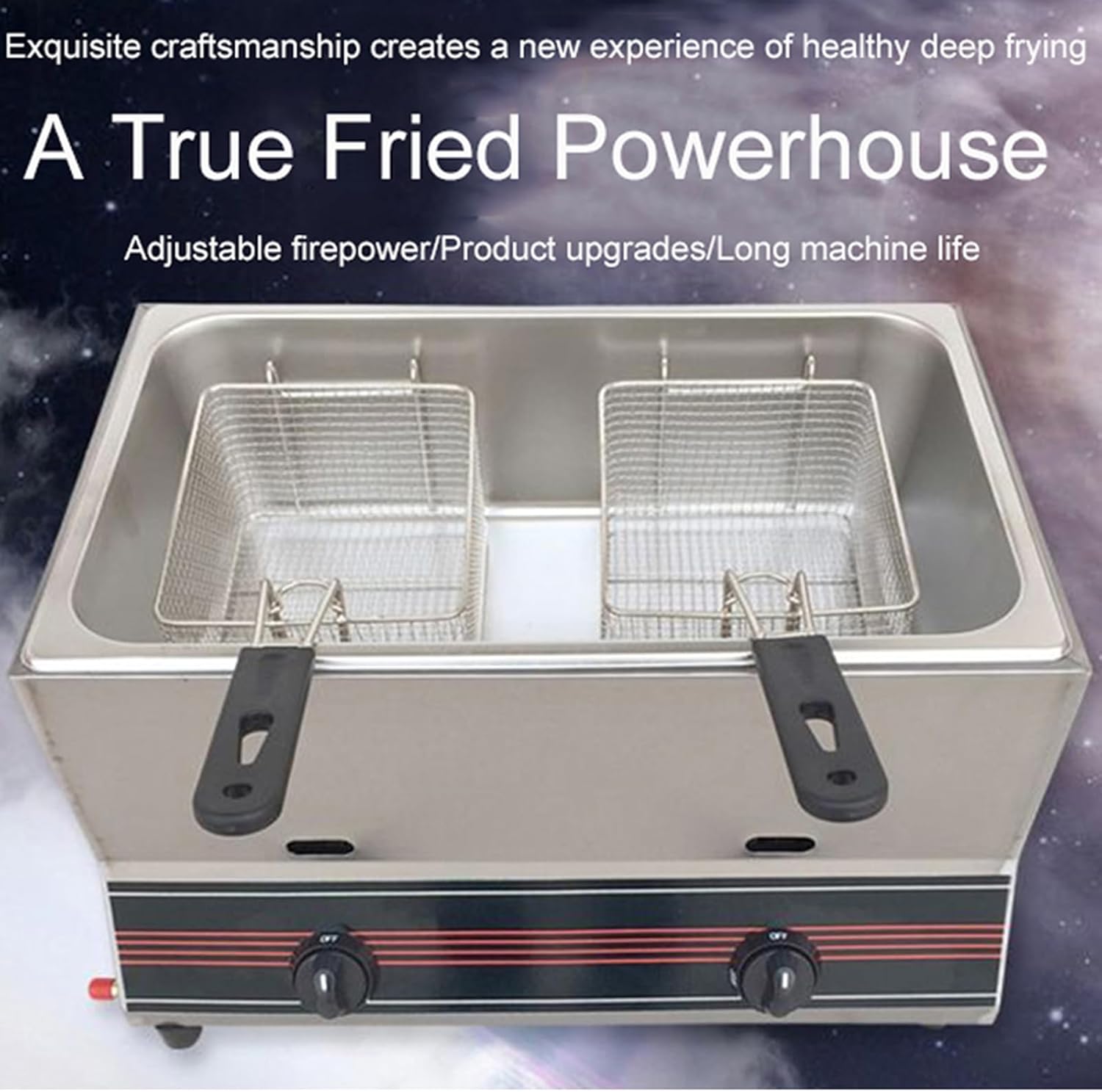 Commercial Liquefied Gas Frying Machine French Fries Chicken Frying Machine Commercial Liquefied Fryer Single Double Cylinder