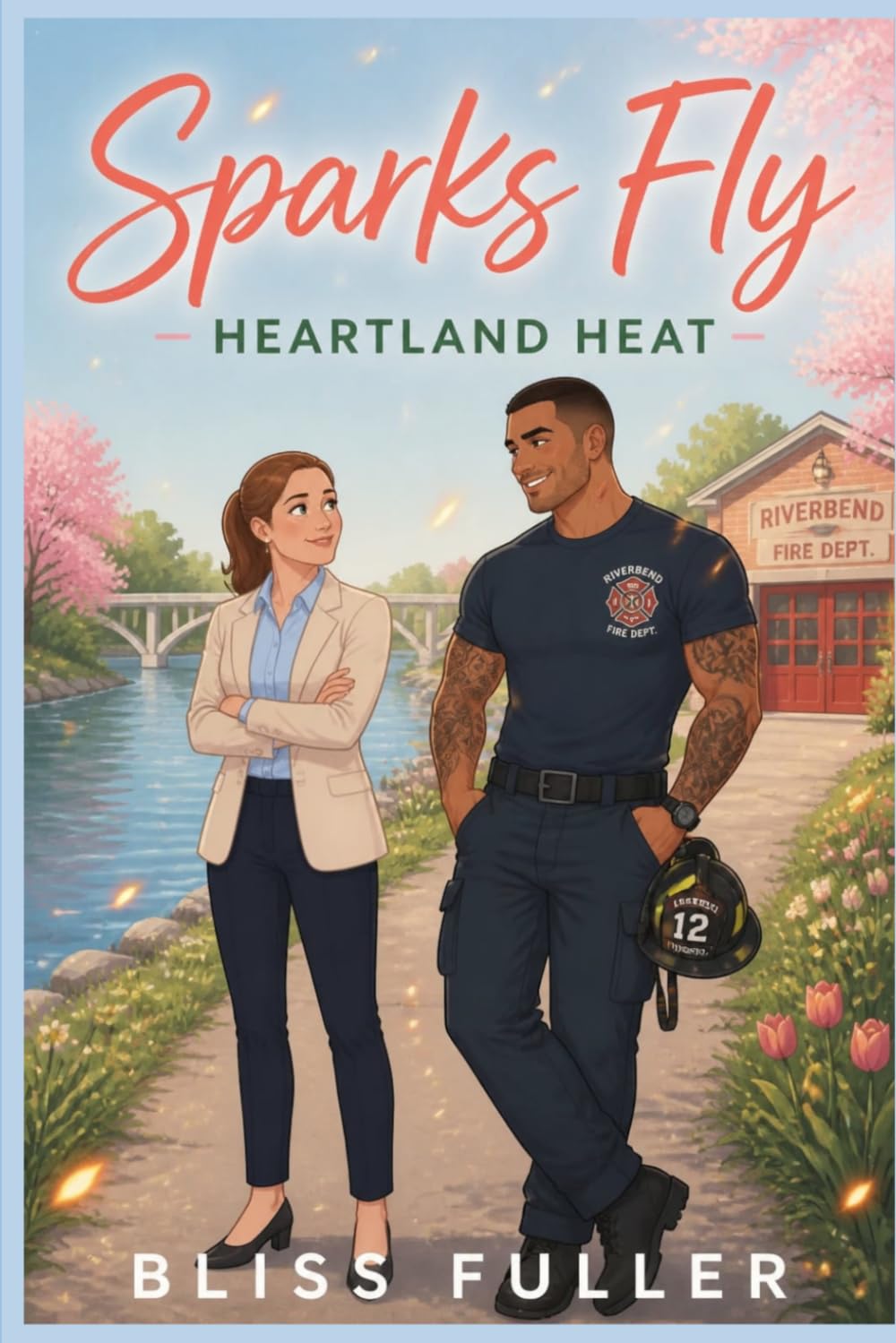Sparks Fly: An Enemies to Lovers Small Town Firefighter Romance (Heartland Heat)