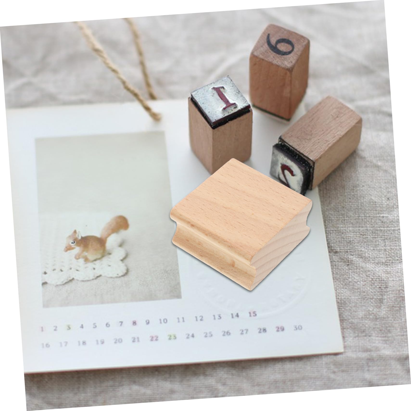 DOITOOL 40 Stck. Teiliges Holzstempel zum Selbstgestalten Blanko DIY Siegel aus Buchenholz Runde Kanten für Bastelprojekte Geschenkanhänger Kinderhandwerk und Scrapbooking