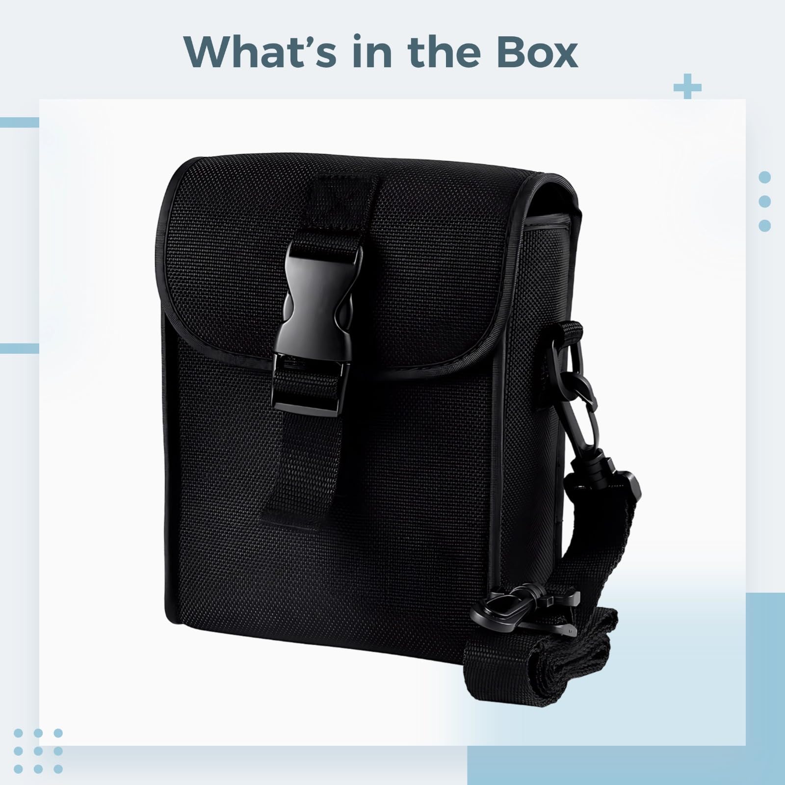 Sac de Transport pour Jumelles à Prisme de Toit Double Tube, Compact et Portable, Sac Souple Noir en Composite avec bandoulière réglable, Protection Antichoc et Anti-Pression, pour extérieur