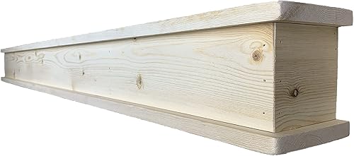 Miniatura 7 de Mantel rústico  Mantel de chimenea para decoración  Estante de madera  Fabricado en Estados Unidos  Estante flotante  Envoltura de chimenea de